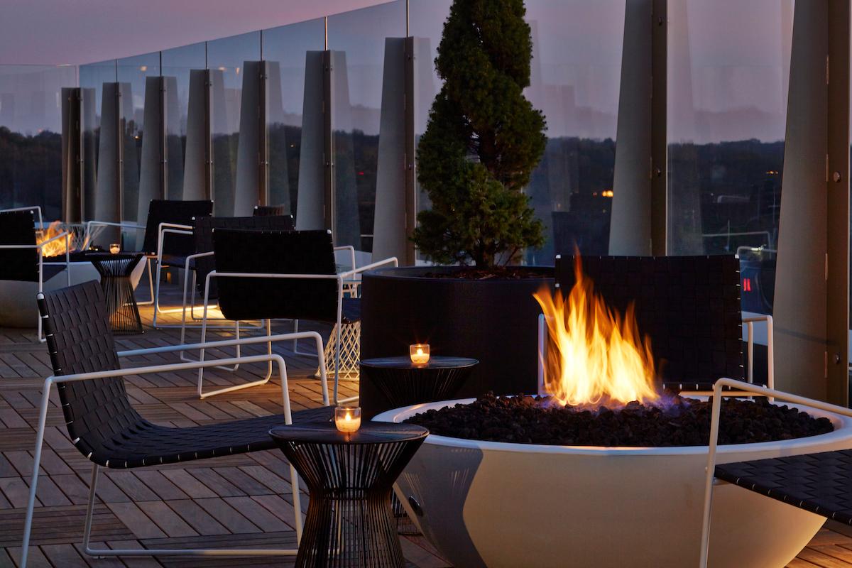 VASO Rooftop Lounge One Part Road Trip, One Part Cocktail, Garnish