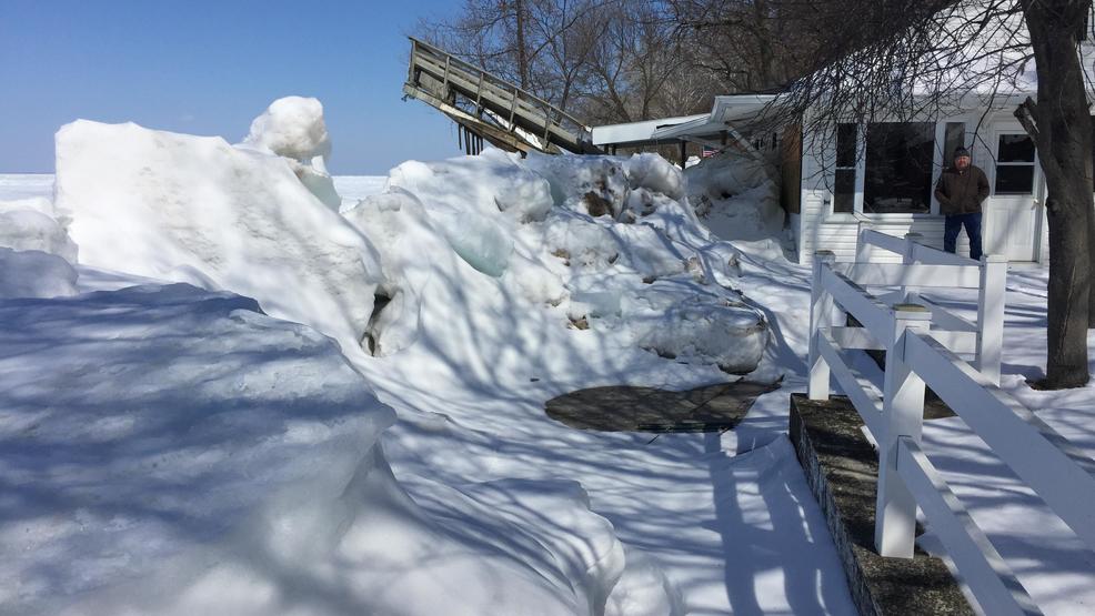 Ice shoves damage Door County shoreline WLUK