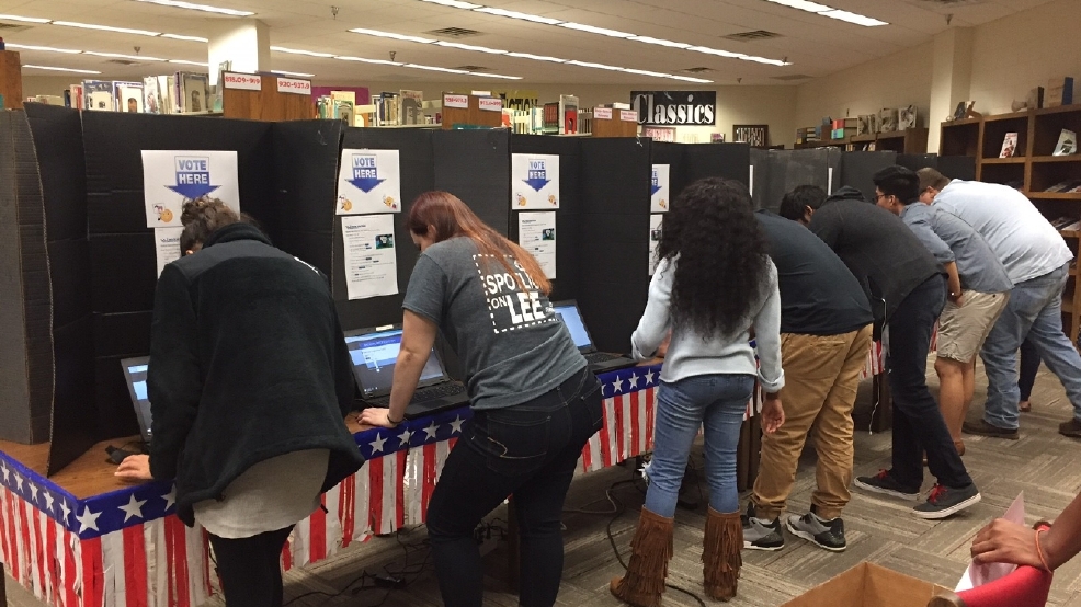 Lee County high schoolers cast votes in mock election | WFXL Lee County high schoolers cast votes in mock election | WFXL