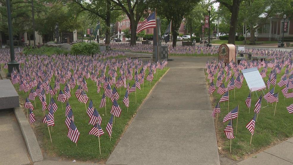 Lancaster's Veterans Square adorned with 4,000 American flags for
