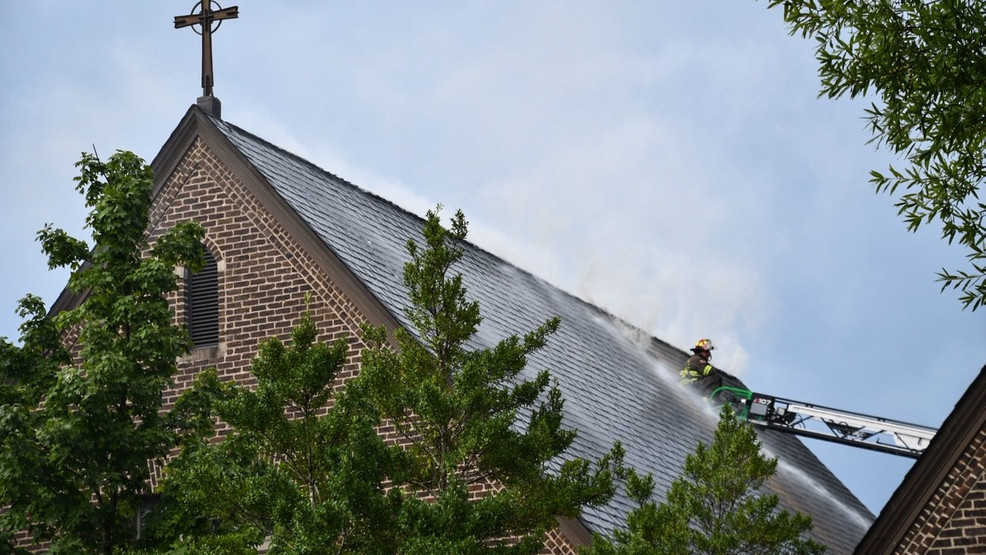 St. Mark's the Evangelist Catholic Church damaged in fire caused by