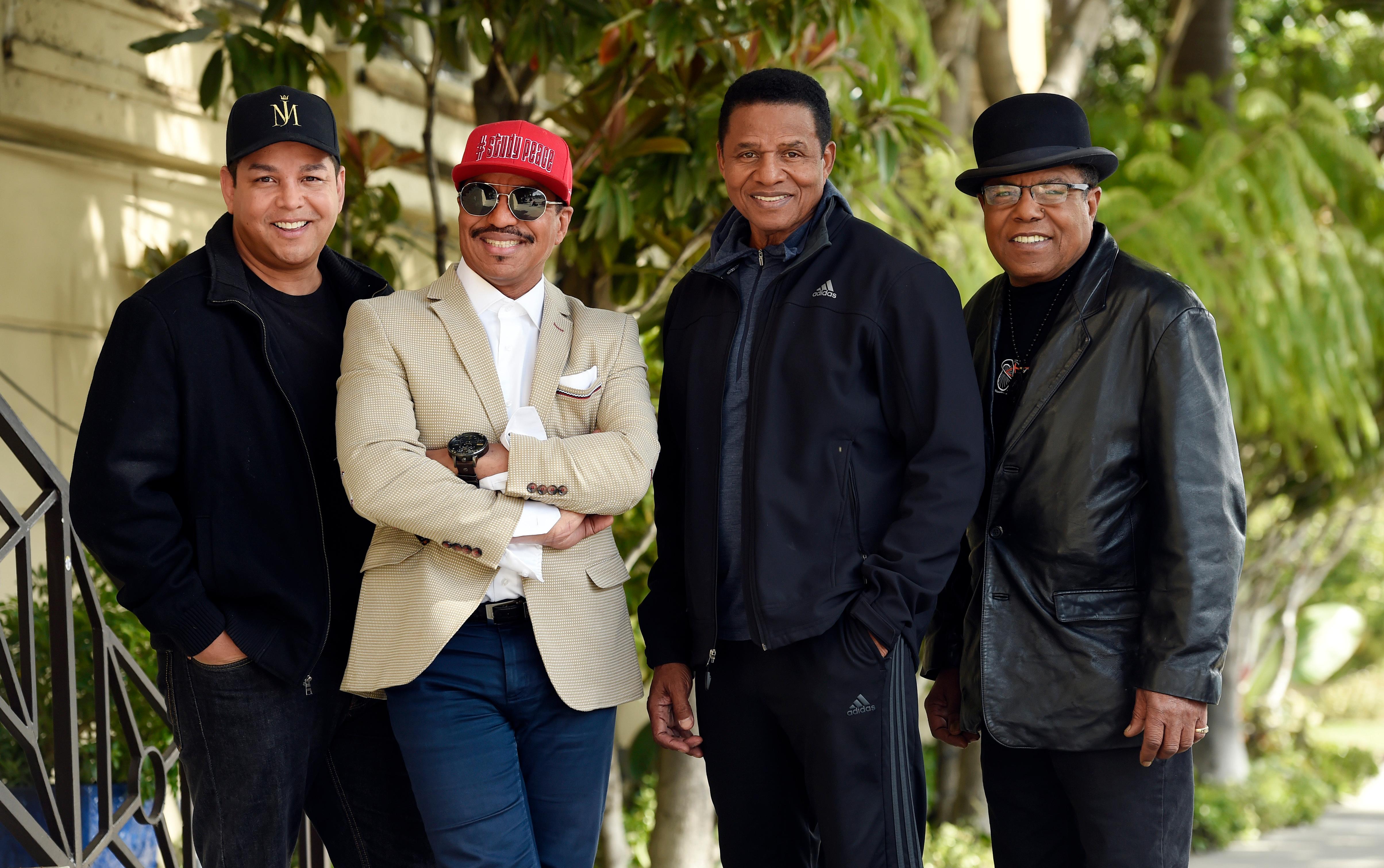 second from right, and tito jackson, far right, brothers of the